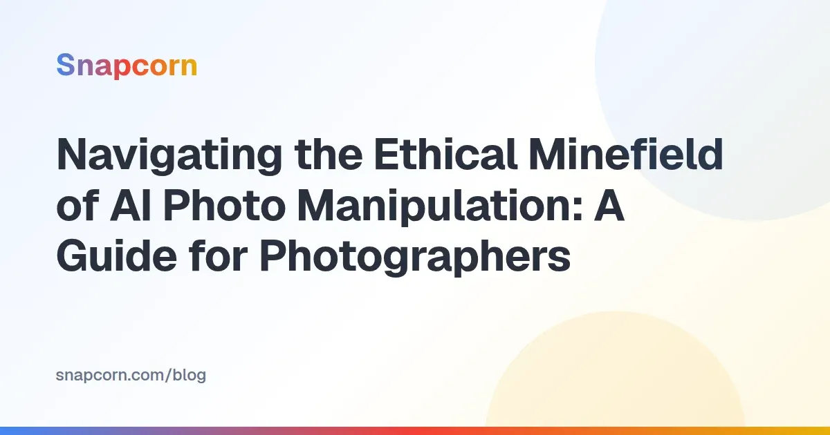 Navigating the Ethical Minefield of AI Photo Manipulation: A Guide for Photographers