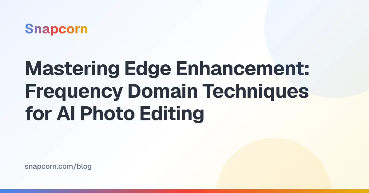 Mastering Edge Enhancement: Frequency Domain Techniques for AI Photo Editing