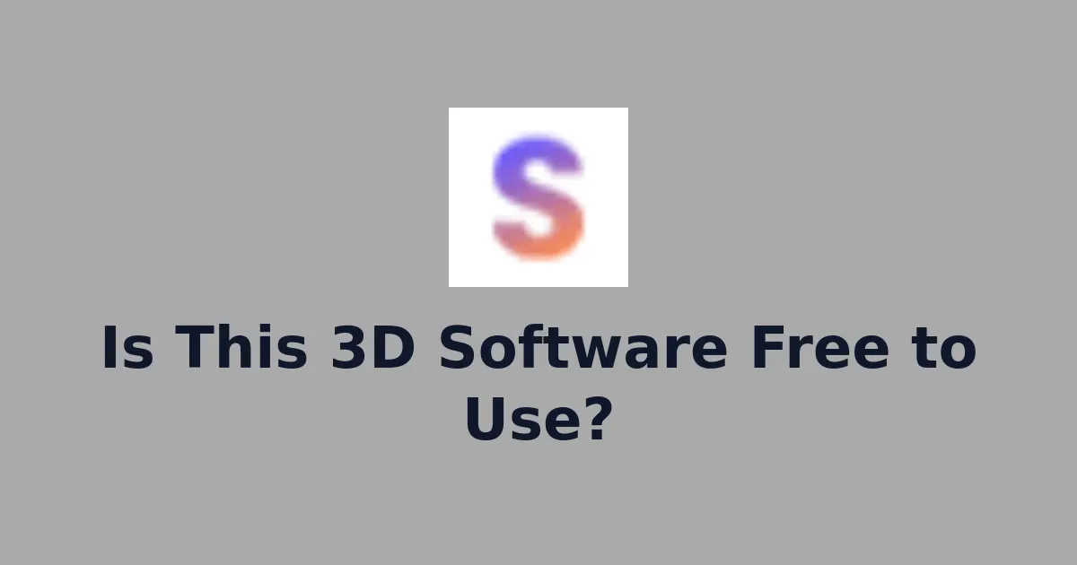 Is This 3D Software Free to Use?