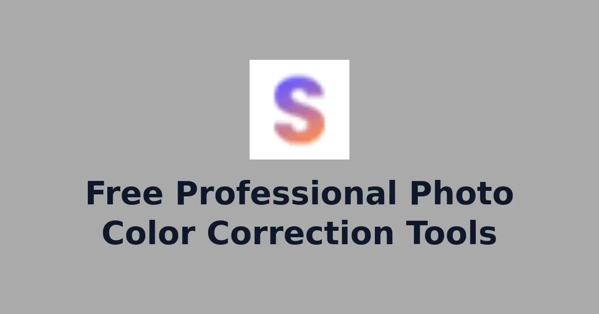 Free Professional Photo Color Correction Tools